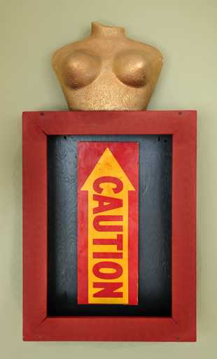Caution — assemblage by Charly Weir