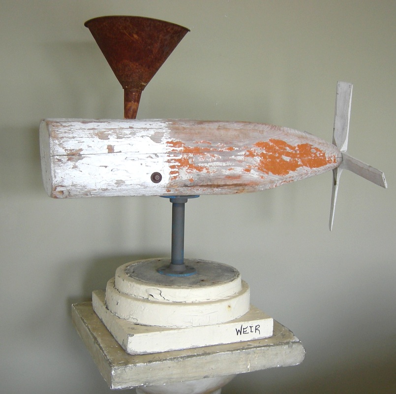Assemblage work by Charly Weir, Maine Folk Art series