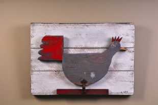 Assemblage work by Charly Weir, Maine Folk Art series