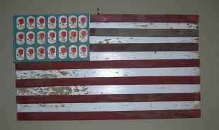 Assemblage work by Charly Weir, Maine Folk Art series