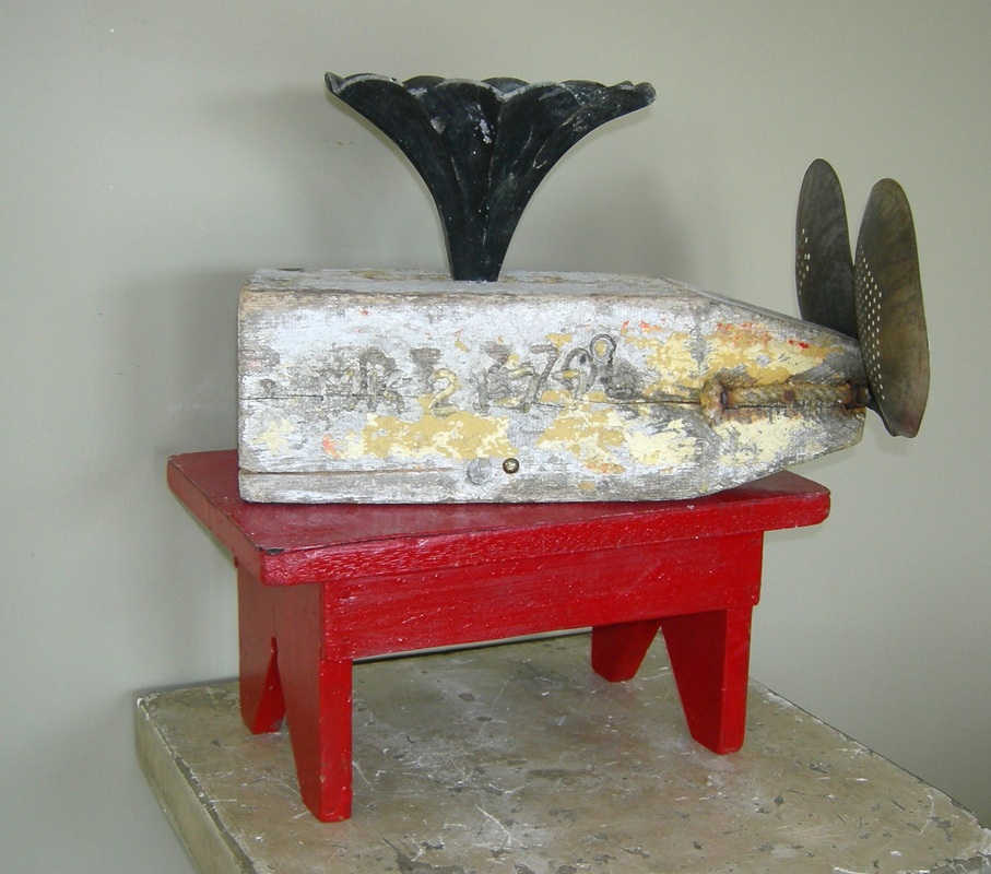 Assemblage work by Charly Weir, Maine Folk Art series